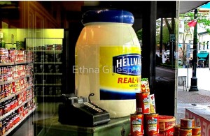 Note. This mayonnaise jar I saw was not THIS big....but I hoped it would get you to click on this blog ;)